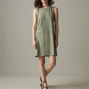 American Giant Muscle Tee Dress Light Fatigue Green Cotton Size XL